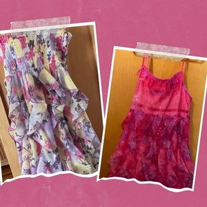 New Sparkly Girl's Strappy Dresses - Lot of 2 - Justice - Size 8